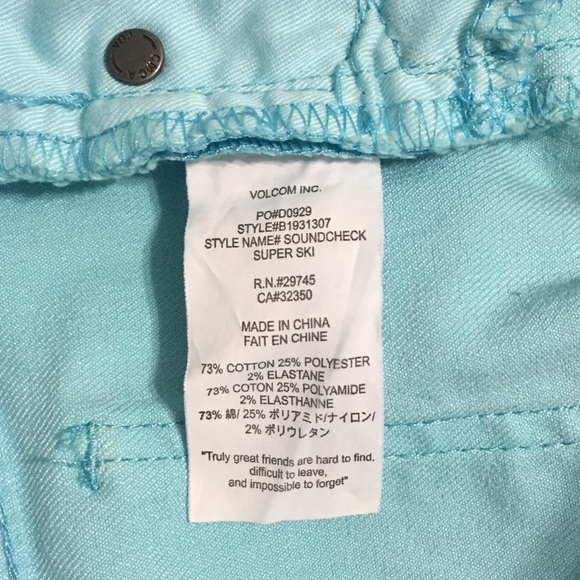 Volcom Turquoise Jeans - Picture 6 of 8